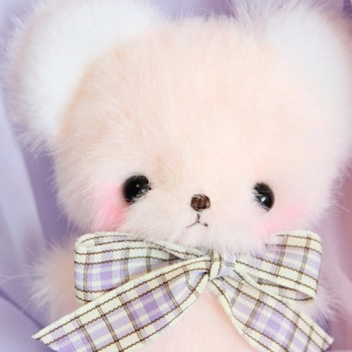ピンクのクマ型ぬいぐるみ 麗し