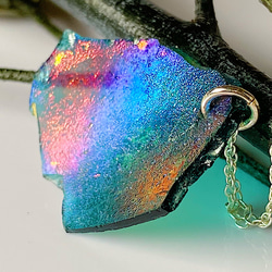 ローマングラスのシンプルネックレス(シルバー925)✳︎No.16