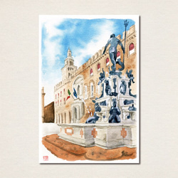 水彩画ポストカード10枚セット〈街の風景2〉 6枚目の画像