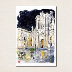 水彩画ポストカード10枚セット〈街の風景2〉 8枚目の画像