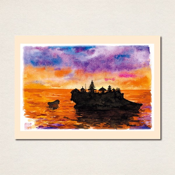 水彩画ポストカード10枚セット〈海の見える風景〉 3枚目の画像