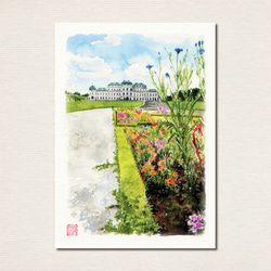 水彩画ポストカード10枚セット〈花咲く風景1〉 5枚目の画像