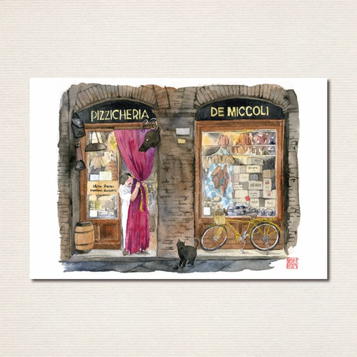 水彩画ポストカード10枚セット〈イタリアの風景1〉 ポストカード Le