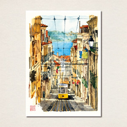 高級感 水彩画ポストカード10枚セット〈街の風景〉 ポストカード Le 絵画