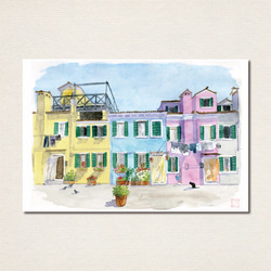 水彩画ポストカード10枚セット〈イタリアの風景3〉 4枚目の画像