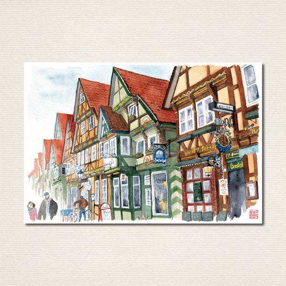 水彩画ポストカード10枚セット〈ドイツの風景〉 ポストカード Le