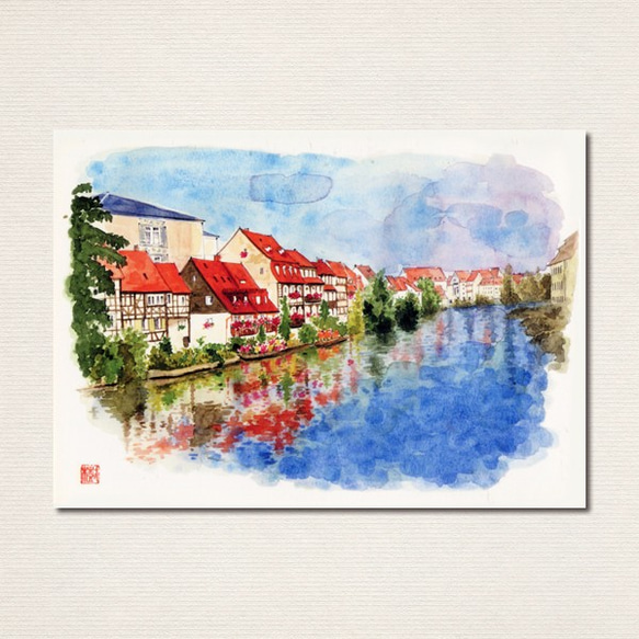 水彩画ポストカード10枚セット〈ドイツの風景〉 3枚目の画像