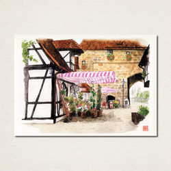 水彩画ポストカード10枚セット〈ドイツの風景〉 6枚目の画像