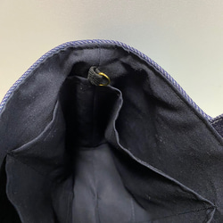 ⭐︎新作⭐︎ デニム地のバッグインバッグ (北欧ドット・ミント) 6枚目の画像