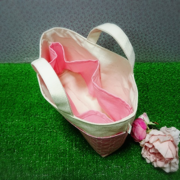 【改良版】帆布のバッグインバッグ (モロッカン・ピンク) 4枚目の画像