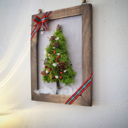 もこもこモスのクリスマスツリー/壁掛け、置き型両方OK！/手作りキットあり 3枚目の画像