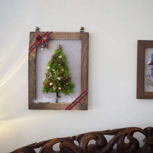 もこもこモスのクリスマスツリー/壁掛け、置き型両方OK！/手作りキット