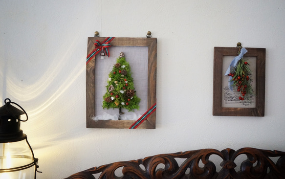 もこもこモスのクリスマスツリー/壁掛け、置き型両方OK！/手作りキットあり 5枚目の画像