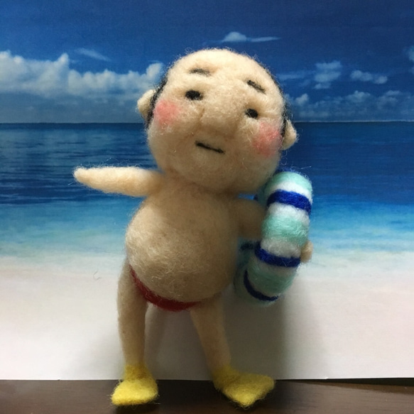 おじさんシリーズ：おじさんの夏 羊毛フェルト sleeping-yxxa 通販 