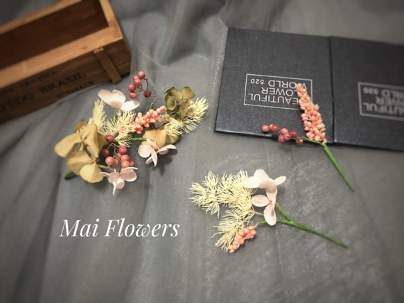 Mai Flowers 手作飾品 新娘髮飾 乾燥花髮飾 第2張的照片