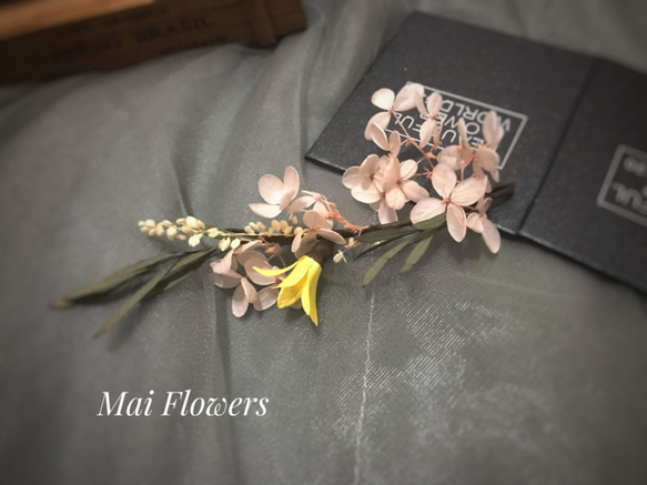 Mai Flowers 木百合髮排 新娘髮飾 手作髮飾 第3張的照片