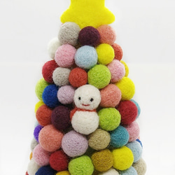 雪だるまを探せ 楽しいクリスマスツリー 羊毛フェルト 3枚目の画像