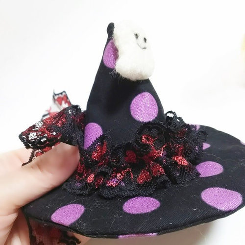 【ハロウィン飾り】羊毛フェルト カボチャ帽子のうさぎさん ハロウィン飾り】羊毛フェルト カボチャ帽子のうさぎさん