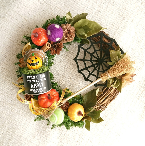 Happy halloween wreath(23cm) 1枚目の画像