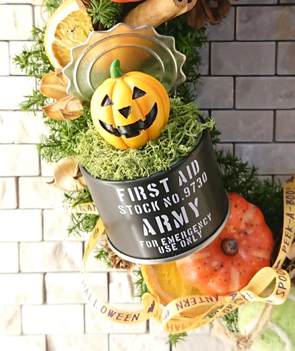 Happy halloween wreath(23cm) 5枚目の画像