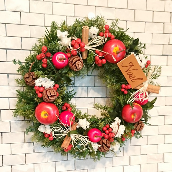 Happy christmas wreath(20cm) 3枚目の画像