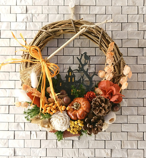 Happy halloween wreath 《黒》(22cm) 2枚目の画像