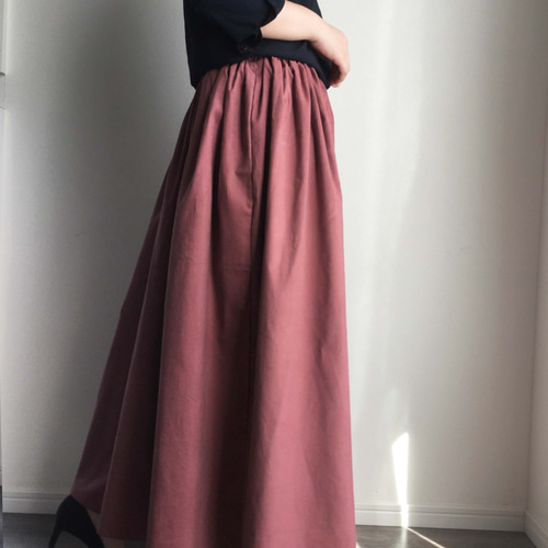 高価値 くすみピンクコーデュロイロングスカート ロングスカート スカート