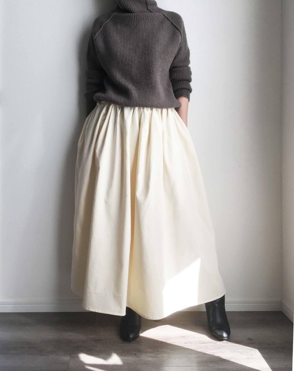 Sarahwear コーデュロイロングスカート Sarahwear｜「いつものギャザ―スカ―ト/コ―デュロイ版