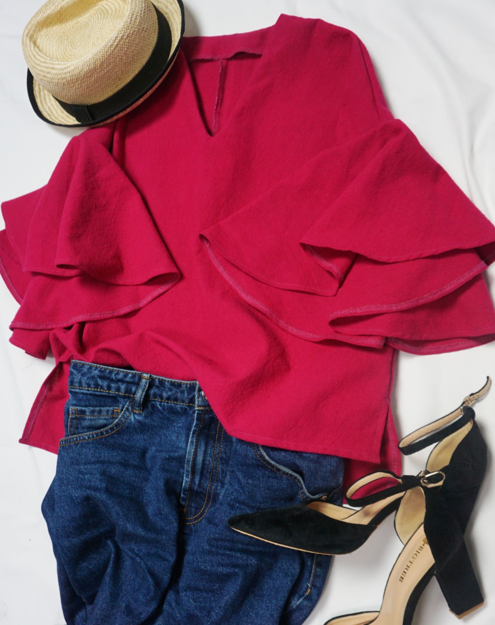 ピンクフレアスリーブ