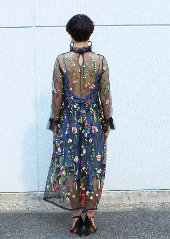 フラワー刺繍チュールワンピース 素材 購入の際の注意点