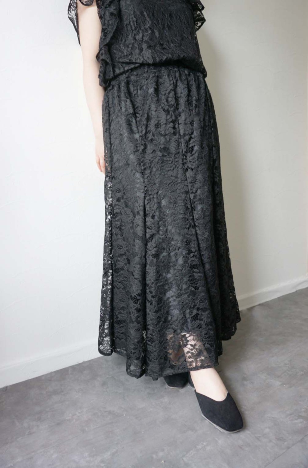 ブラックレースマーメイドスカート