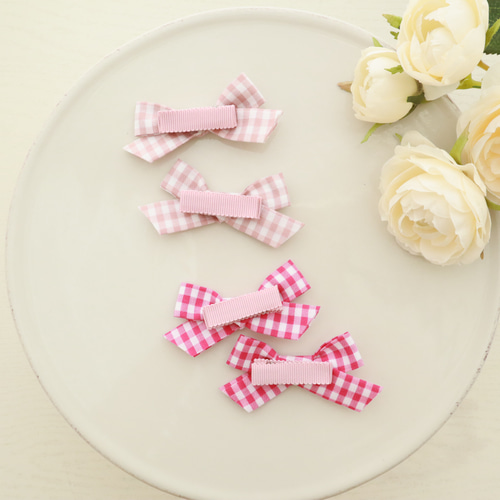 ♡for baby〜kids♡ C&Sオリジナルギンガムチェック ピンク系 リボン  