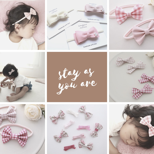 ♡for baby〜kids♡ C&Sオリジナルギンガムチェック ピンク系 リボン  