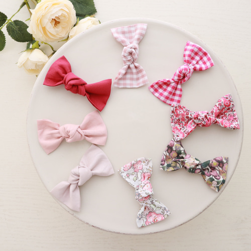 ♡親子でお揃い♡ピンク系 ヘアアクセサリー 蝶ネクタイ ヘアピン