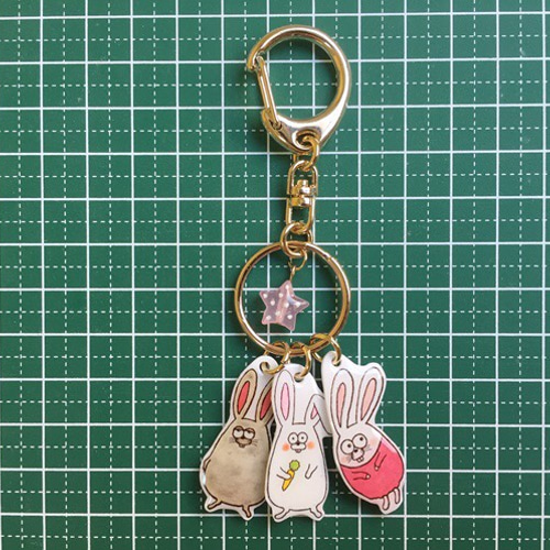 うさぎ キーホルダー キーリング SWEETWORKJUN 通販 8840196