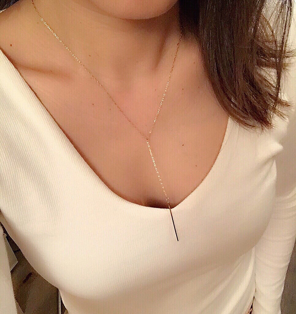 14kgf◇Lariat Necklace 4枚目の画像