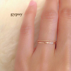 ◇14kgf◇simple ring × twist ring 2枚目の画像