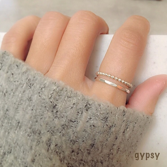 Silver dot Stacking ring 1枚目の画像