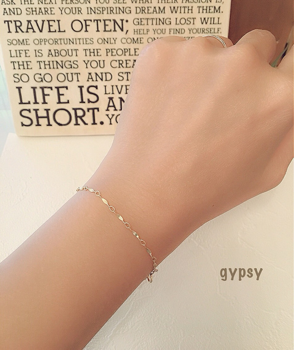 14kgf◇Bar chain bracelet 2枚目の画像