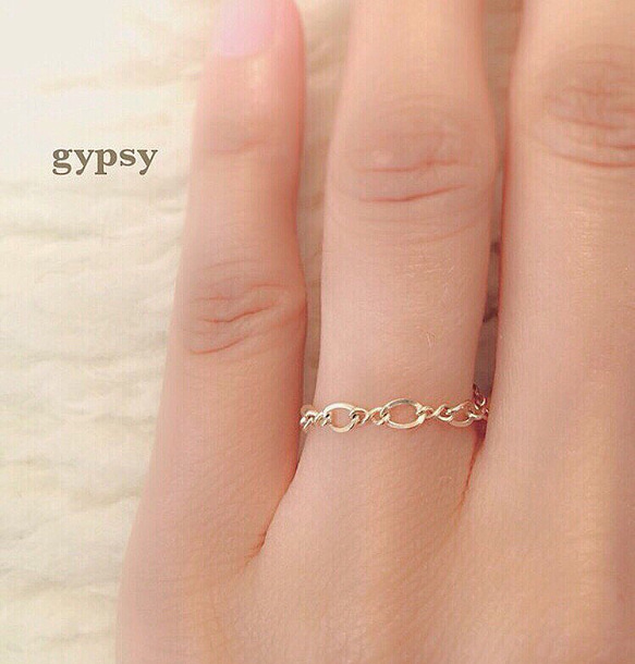 14kgf◇Figaro chain Ring 1枚目の画像