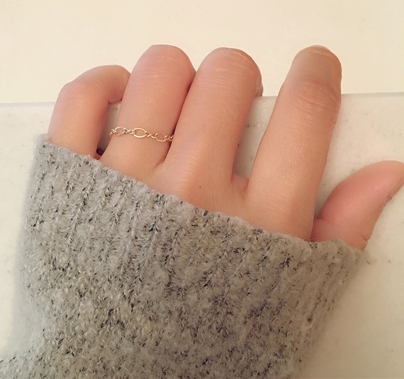 14kgf◇Figaro chain Ring 2枚目の画像