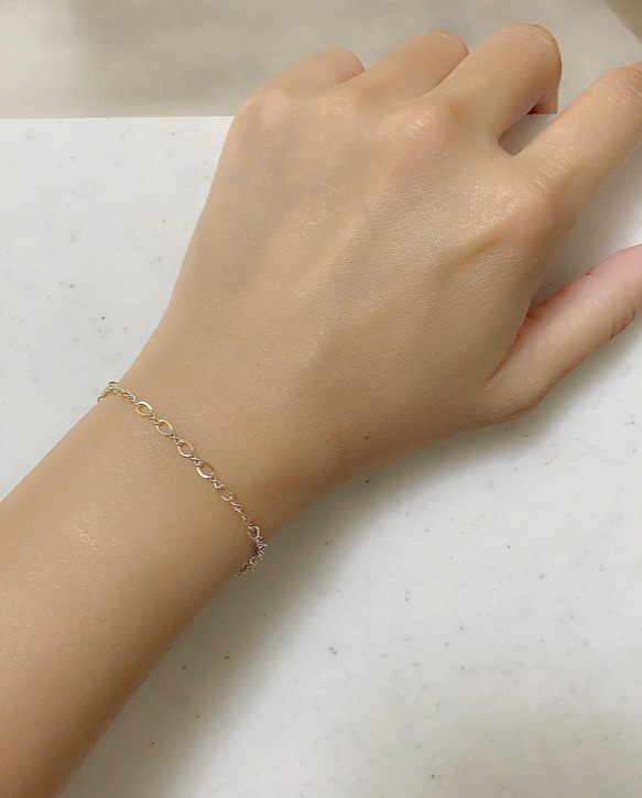 14kgf Figaro chain bracelet 2枚目の画像