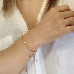 【送料無料】14kgf Gold Bangle 5枚目の画像