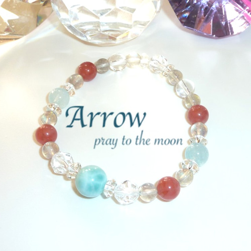 ラリマーとラブラドライトのブレスレット 運命の人と出会う！ラリマー、インカローズ、ラブラドライトの