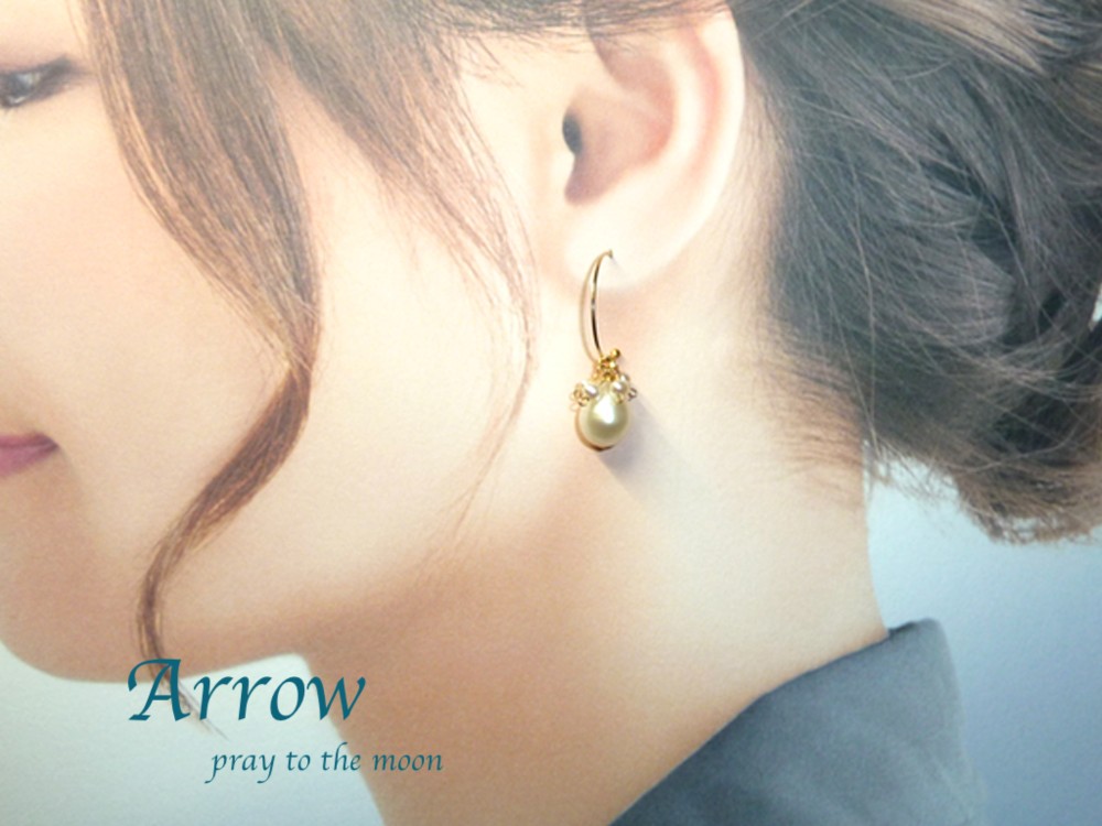 異性を惹き付ける＊2way＊こぼれる真珠ブーケピアス☆14KGF