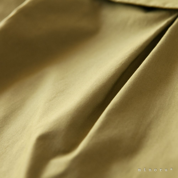 半袖/長袖(80-110)セーラーシャツ カーキグリーン【受注製作】 ｜minoru* 3枚目の画像