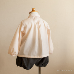 (70-90)ドレスシャツ 淡いサーモンピンク【受注製作】 2枚目の画像