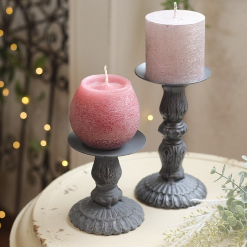 アイアン キャンドルスタンド SとM(ブルーグレー) アレンジ用資材