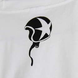 イヌくんのTシャツ white × black 5枚目の画像