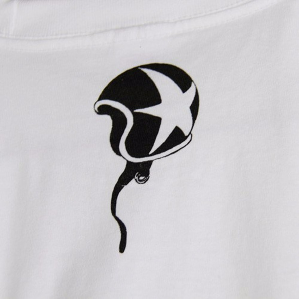ウサギくんのTシャツ white × black 5枚目の画像